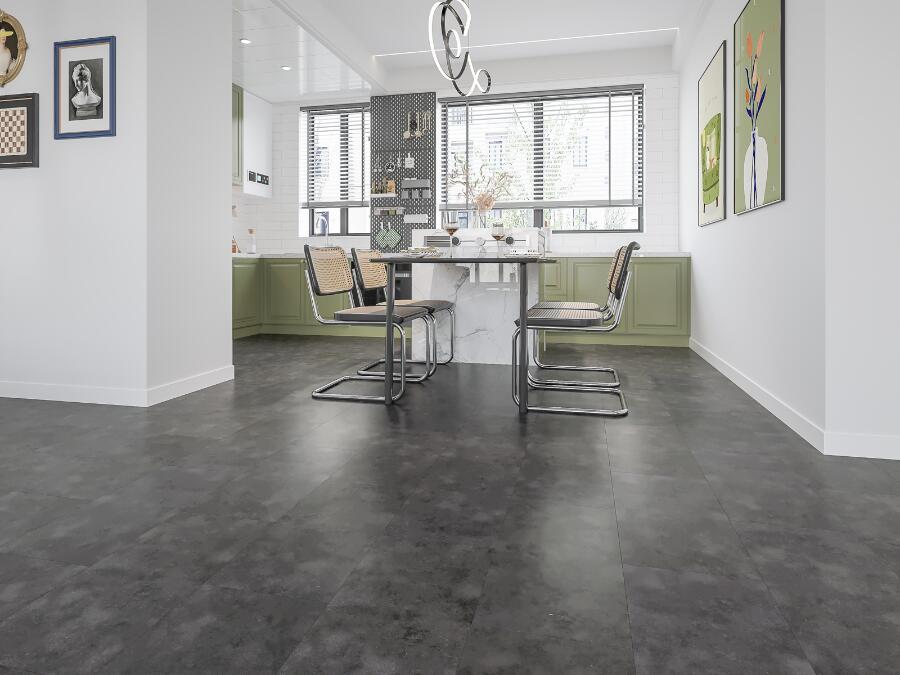 Vinyl Designboden Schiefer dunkel, 112,32 m2